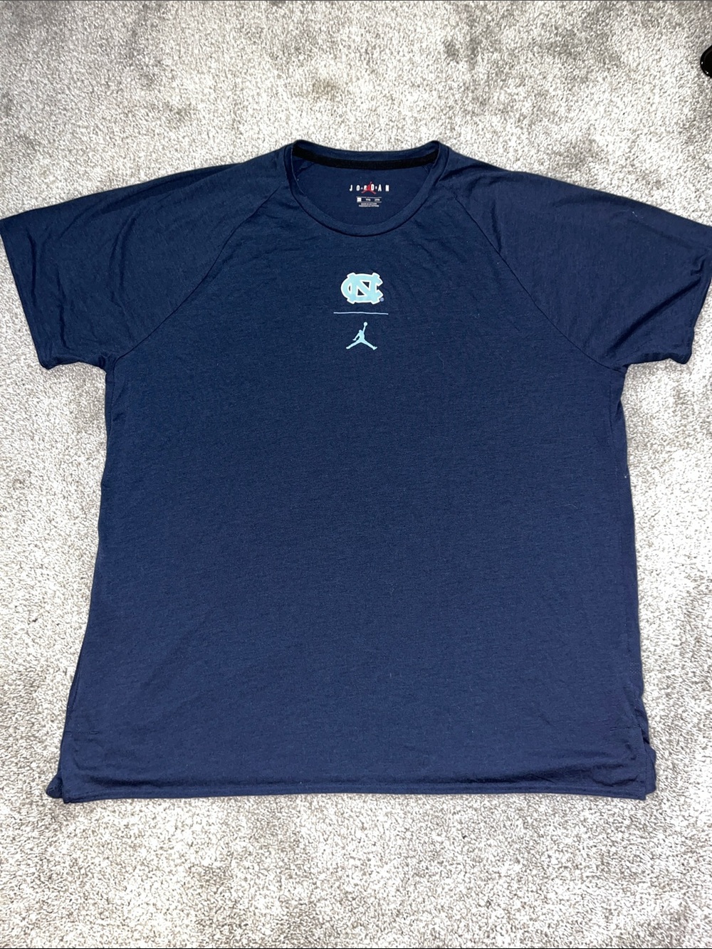 Dark Navy Blue UNC North Carolina Tar Heels T shirt XXL Jordan Poly Blend